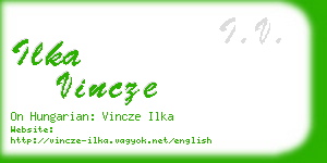 ilka vincze business card